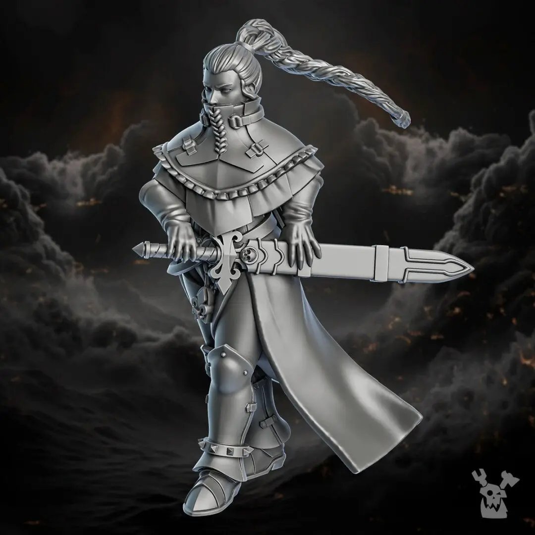 3D printed Sister Tianna model by DakkaDakka Miniatures, detailed miniature figure from Last Hope Miniatures collection.
