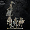 3D printed Skeletal Buccaneers Command Group model by Lost Kingdom Miniatures, featuring detailed skeletal pirate figures in commanding poses.