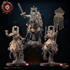 3D printed Skull Collector Knights Command Group model by Lost Kingdom Miniatures, featuring detailed knight figures in a commanding pose.