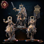 3D printed Skull Collector Knights Command Group model by Lost Kingdom Miniatures, featuring detailed knight figures in a commanding pose.
