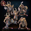 Set of ten 3D printed skull collector models by Lost Kingdom Miniatures for tabletop gaming, displayed on a flat surface.