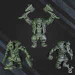 6 3D printed Ork Boys model by Last Hope Miniatures, detailed squad of miniatures for tabletop gaming and display.