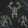Six 3D printed Ork Boys models by DakkaDakka Miniatures, painted miniatures for tabletop gaming by Last Hope Miniatures.