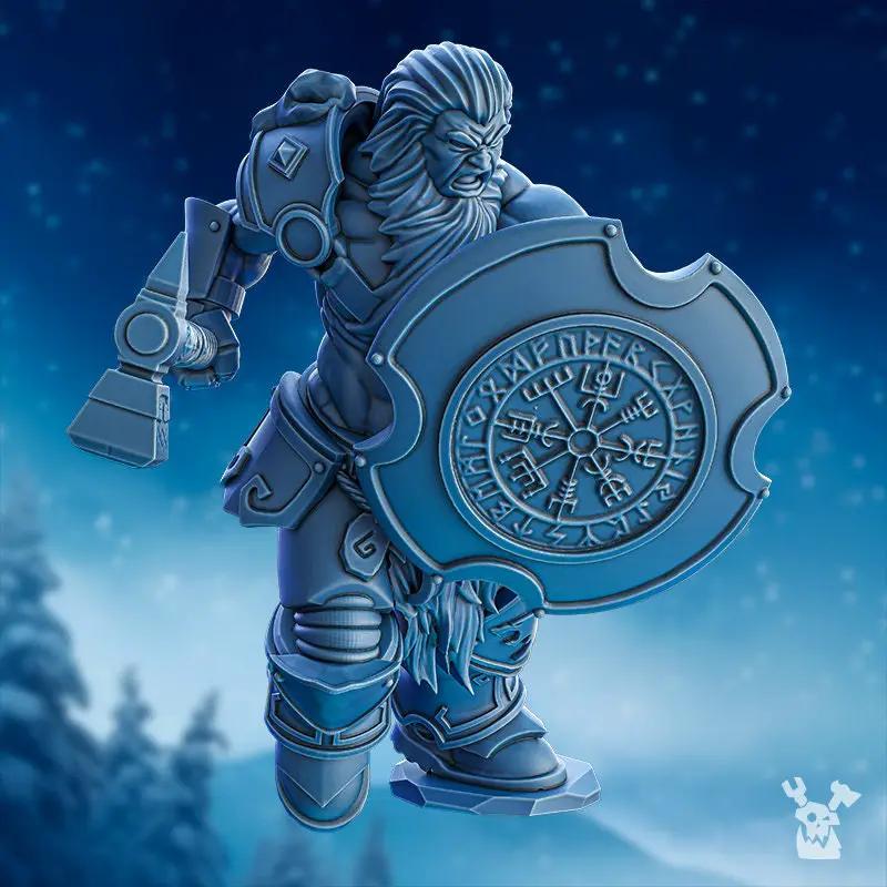 Set of five 3D printed Stormbringer Berserker Squad models by Last Hope Miniatures, detailed fantasy miniatures for tabletop gaming.