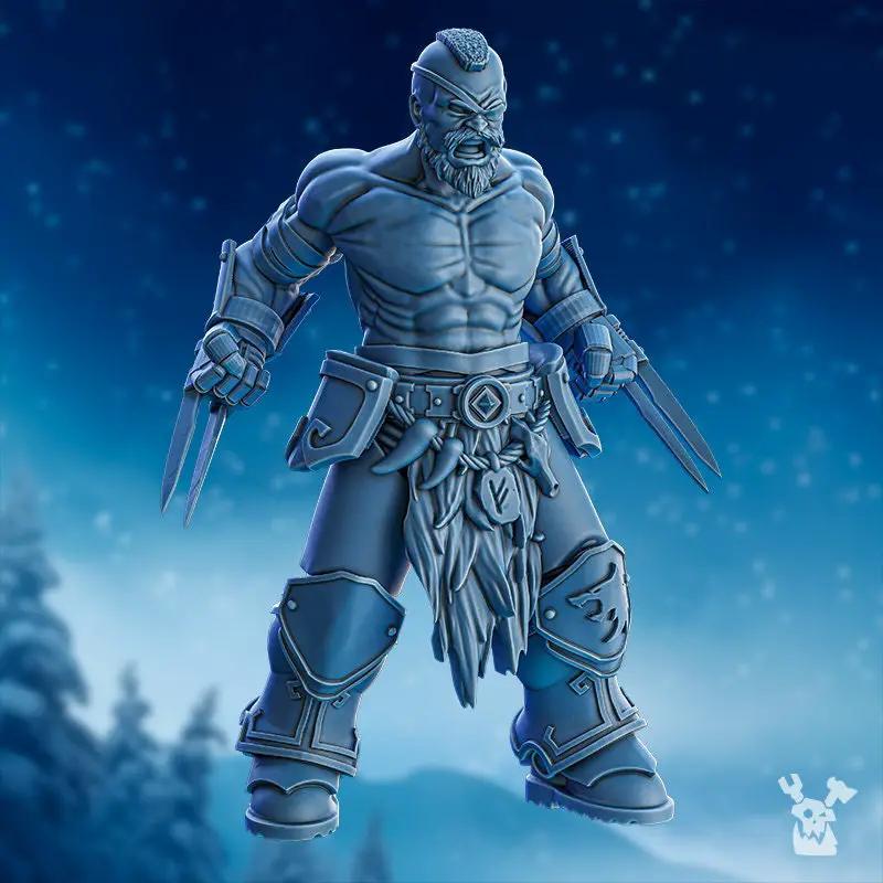 Three-dimensional printed Stormbringer Berserker Squad models by Last Hope Miniatures, featuring five detailed miniatures from DakkaDakka Miniatures.