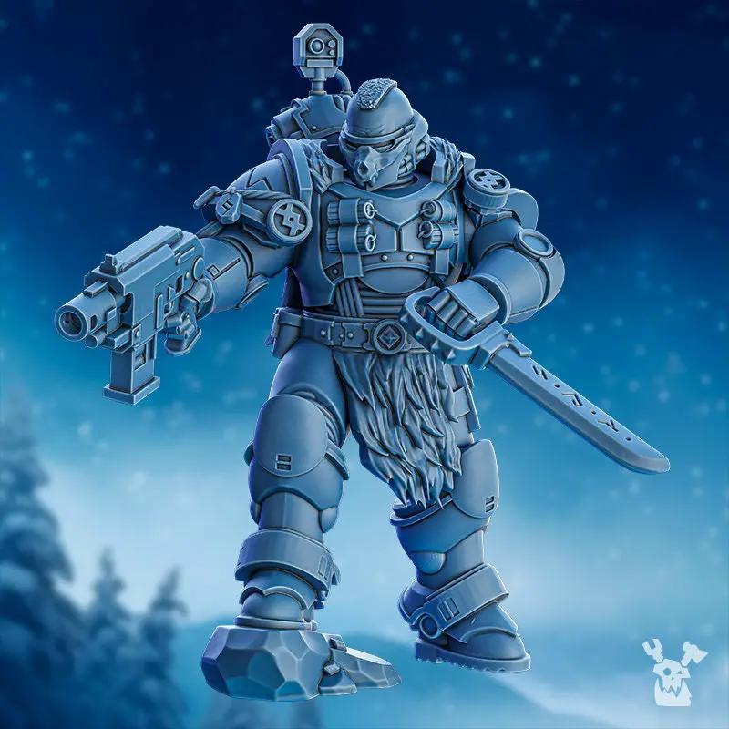 Set of five 3D printed Stormbringer Hound Squad models by Last Hope Miniatures for DakkaDakka Miniatures, detailed sci-fi models.