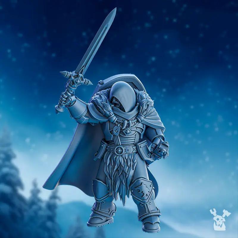 3D printed Stormbringers Champion model by DakkaDakka Mininatures, detailed miniature figure for tabletop gaming.