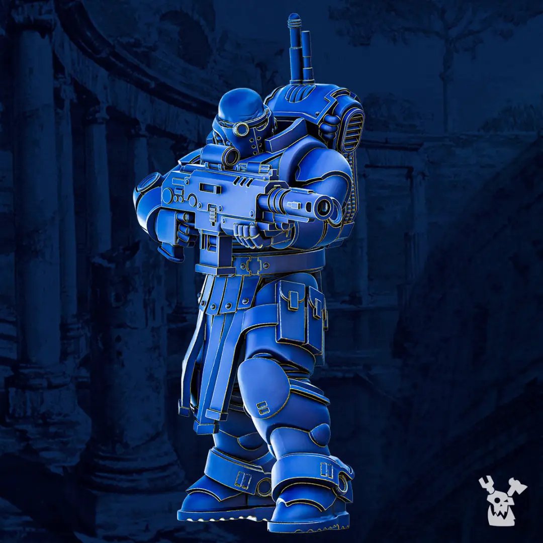 3D printed Tacet Vestiga Squad x5 miniatures by Last Hope Miniatures, detailed sci-fi models from DakkaDakka Miniatures collection.