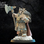 3D printed Thordin, One Eye model by Lost Kingdom Miniatures, featuring detailed sculpting and intricate armor details.