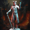 3D printed Tiefling Devil Dealer model by Last Hope Miniatures, featuring a devilish figure with horns and detailed clothing.