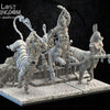Three 3D printed Tomb Guardians models by Last Hope Miniatures, detailed stone-like figures from Lost Kingdom Miniatures.