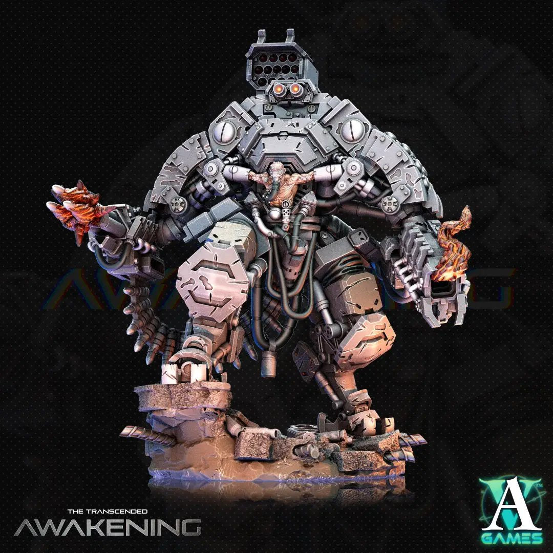 3D printed Transcended Vastator model by Last Hope Miniatures, featuring intricate details from Archvillain Games for tabletop gaming.