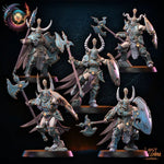 Set of five 3D printed Transfiguration Regiment models by Lost Kingdom Miniatures, detailed fantasy miniatures for tabletop gaming.