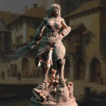 3D printed Triton Female Fighter model by Last Hope Miniatures, detailed fantasy miniature from DM Stash collection.