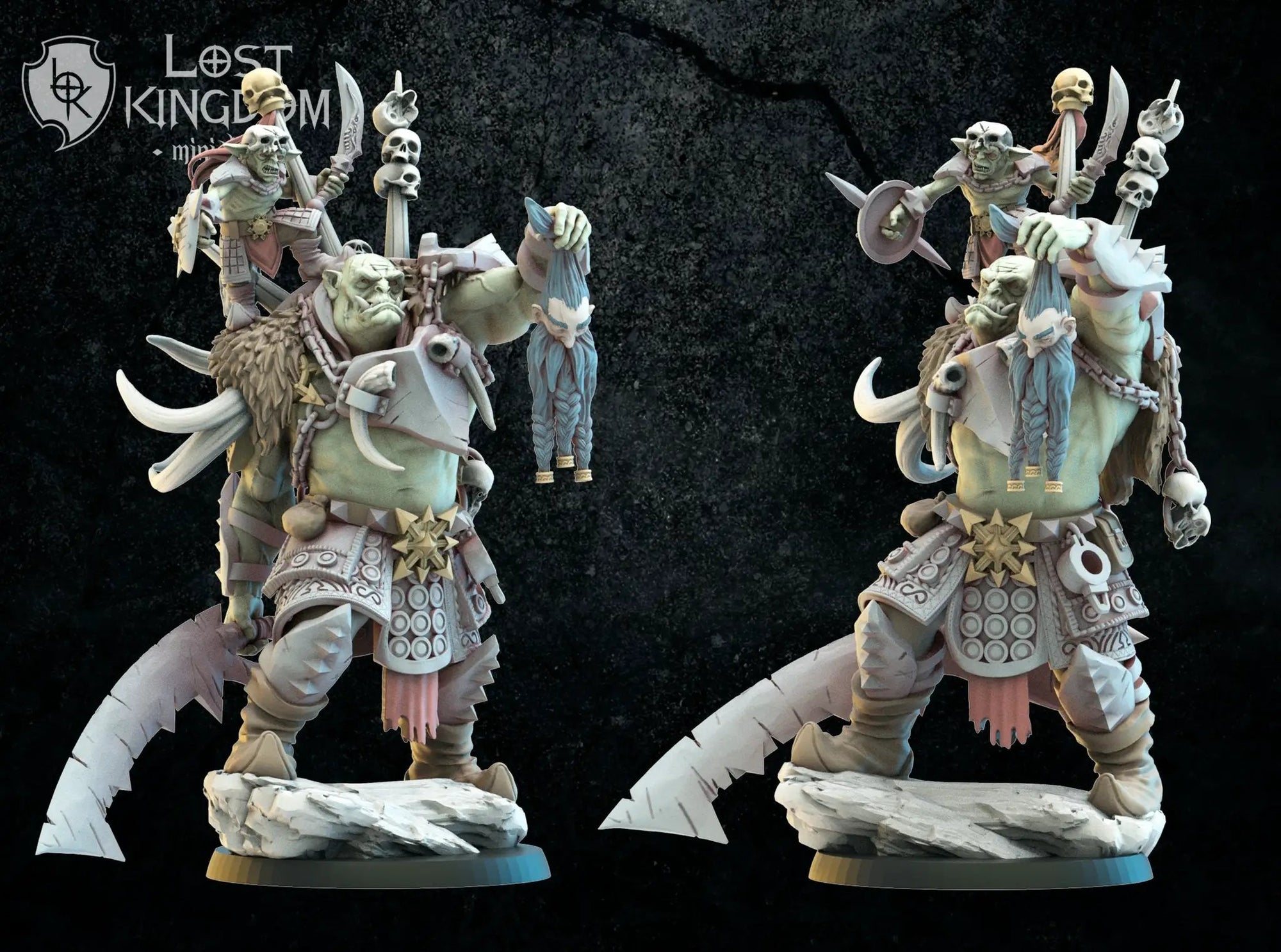 3D printed Uhur & Ofduk model from Lost Kingdom Miniatures, part of the Unchained series, by Last Hope Miniatures.