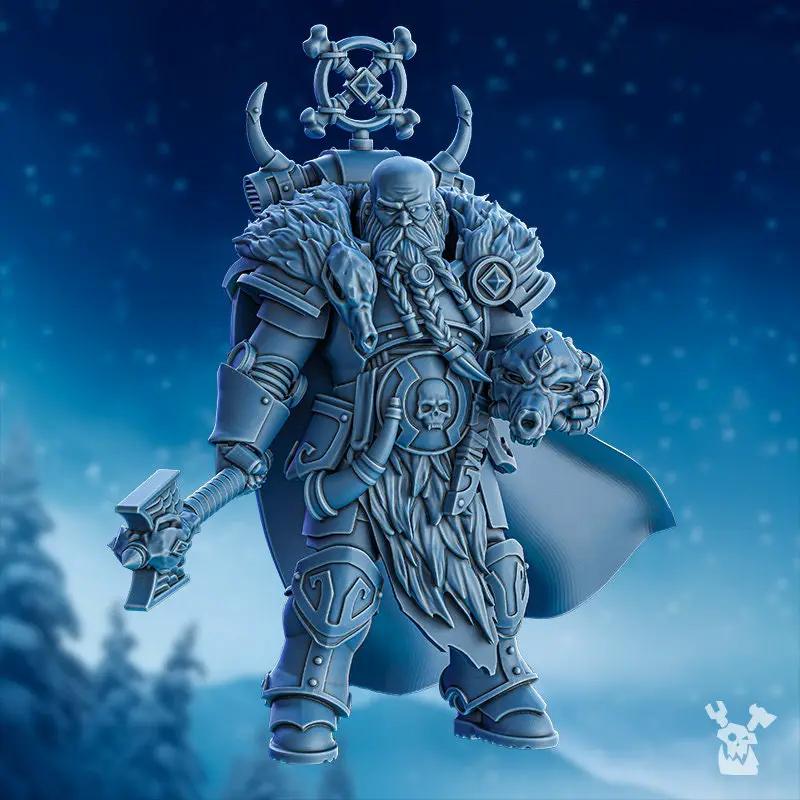 3D printed Ulfrik Thunder Voice model by Last Hope Miniatures, detailed fantasy figure with intricate design from DakkaDakka Miniatures