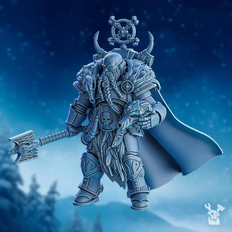 3D printed Ulfrik Thunder Voice model by Last Hope Miniatures, detailed miniature figure from DakkaDakka Mininatures collection.