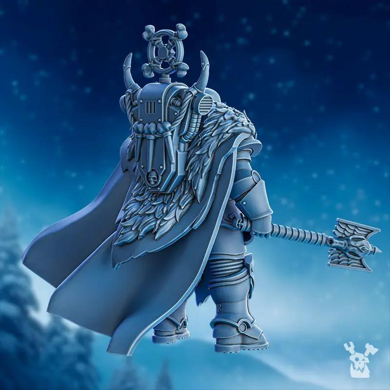 3D printed Ulfrik Thunder Voice model by DakkaDakka Miniatures, detailed miniature figure from Last Hope Miniatures.