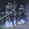 Two 3D printed undead warrior models by Last Hope Miniatures, detailed skeleton figures for tabletop gaming or display.