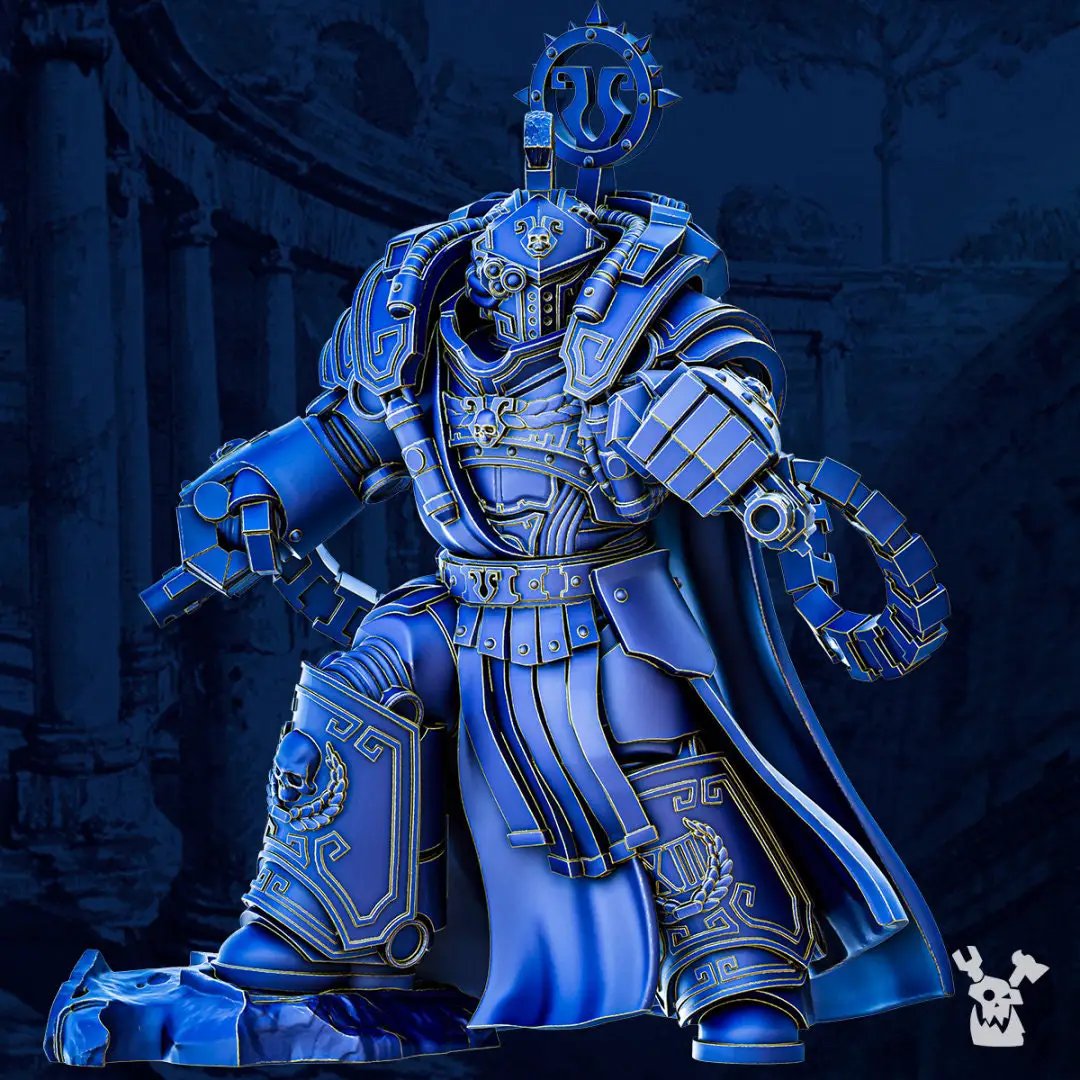 3D printed Veigar Prima Manus model by DakkaDakka Miniatures, crafted by Last Hope Miniatures, showcasing intricate details and vibrant colors.