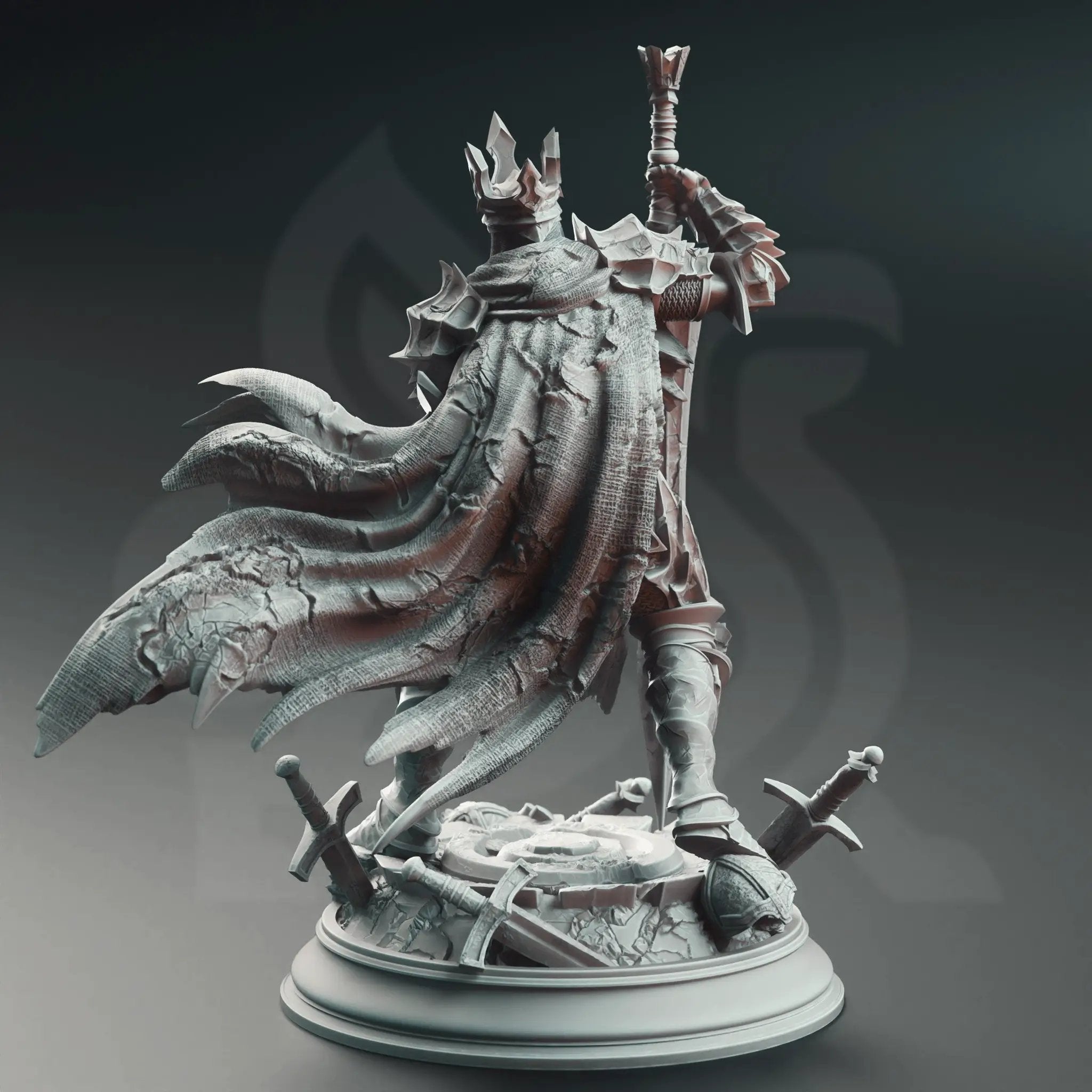 3D printed Void Knight model by Last Hope Miniatures, detailed sci-fi figure with armor and weaponry from DM Stash.