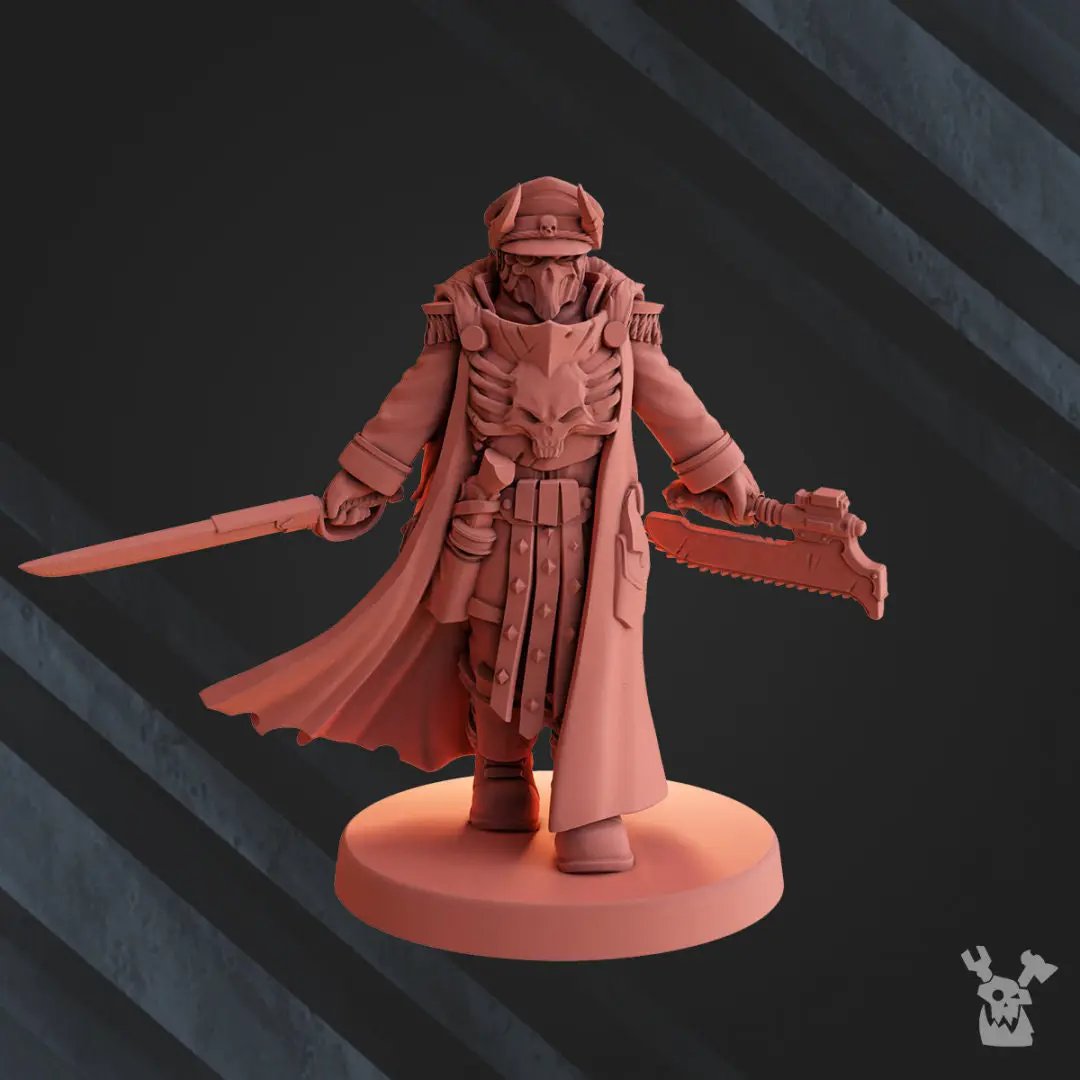 3D printed Vultures Horde Commissar model by Last Hope Miniatures, detailed miniature for tabletop gaming.