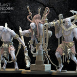 Three 3D printed Vycanthropes Looters models by Last Hope Miniatures, detailed figures from Lost Kingdom Miniatures collection.