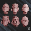 3D printed War Sisters helmet set by Last Hope Miniatures, featuring six detailed model bits for tabletop gaming.