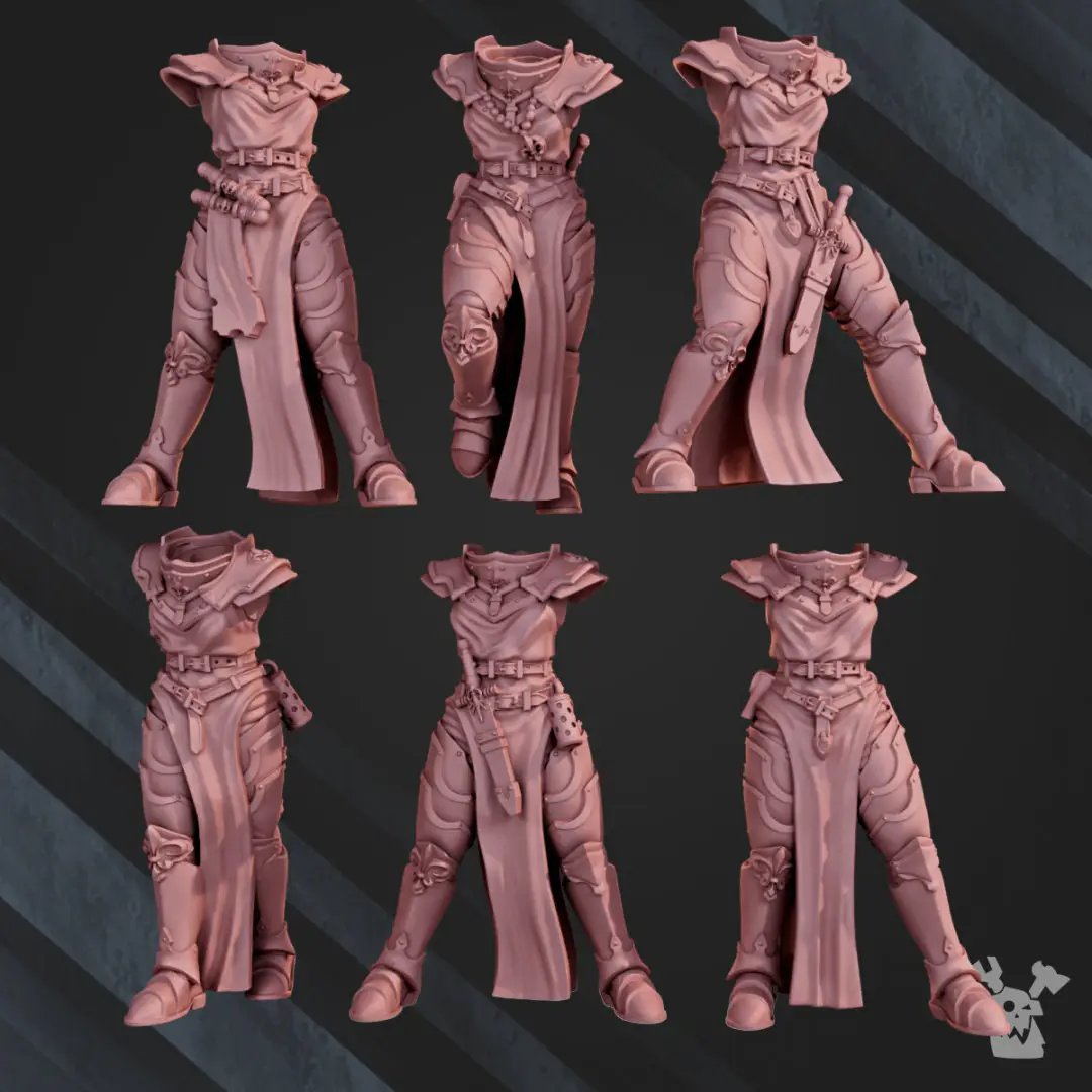 3D printed War Sisters Novice Squad x6 miniature models by Last Hope Miniatures for DakkaDakka.