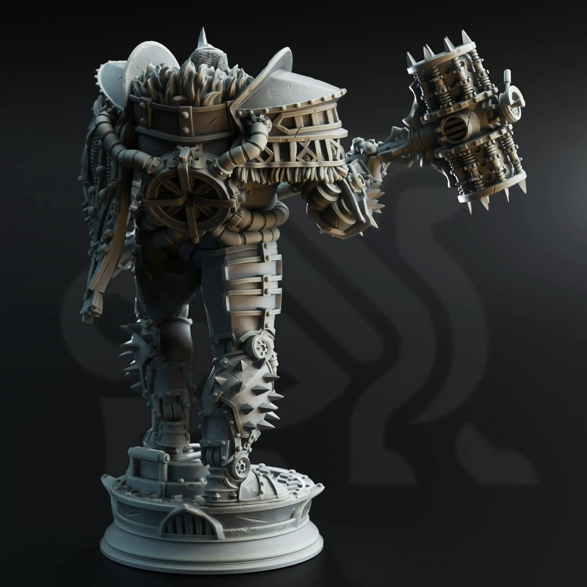 3D printed Warforged Colossus model by Last Hope Miniatures, detailed fantasy tabletop gaming figure with intricate design.