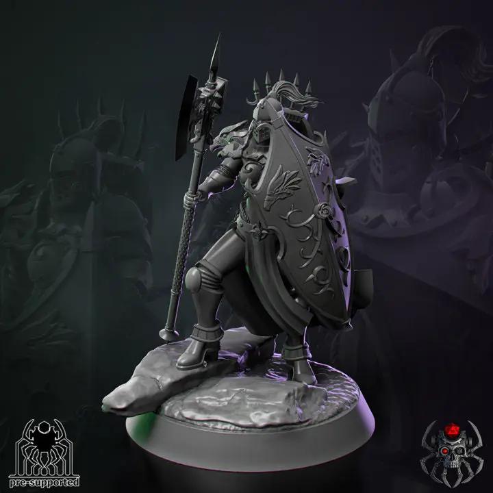 3D printed Widow of Heaven Squad model by Last Hope Miniatures for tabletop gaming, featuring detailed angelic figures with wings.