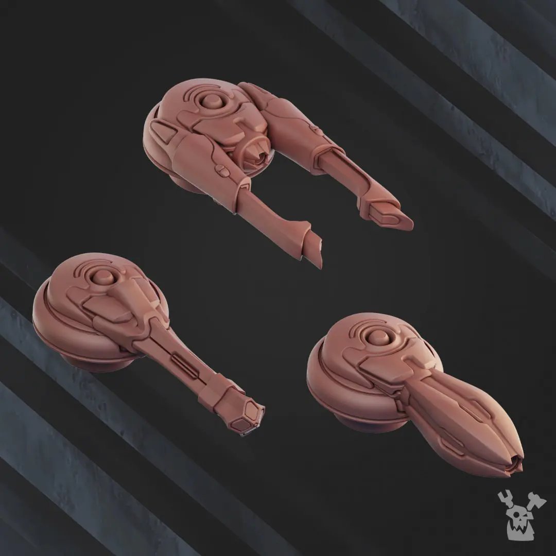 3D printed Witcher Space Traveler Squad models by Last Hope Miniatures, featuring detailed sci-fi miniatures with space-themed armor and weapons.