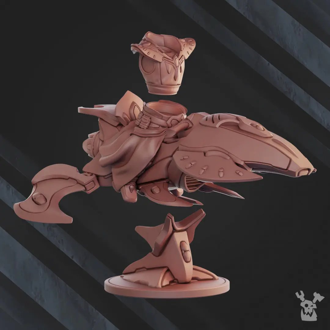 3D printed Witcher Space Traveler Squad miniatures by Last Hope Miniatures, featuring three detailed sci-fi models for tabletop gaming.