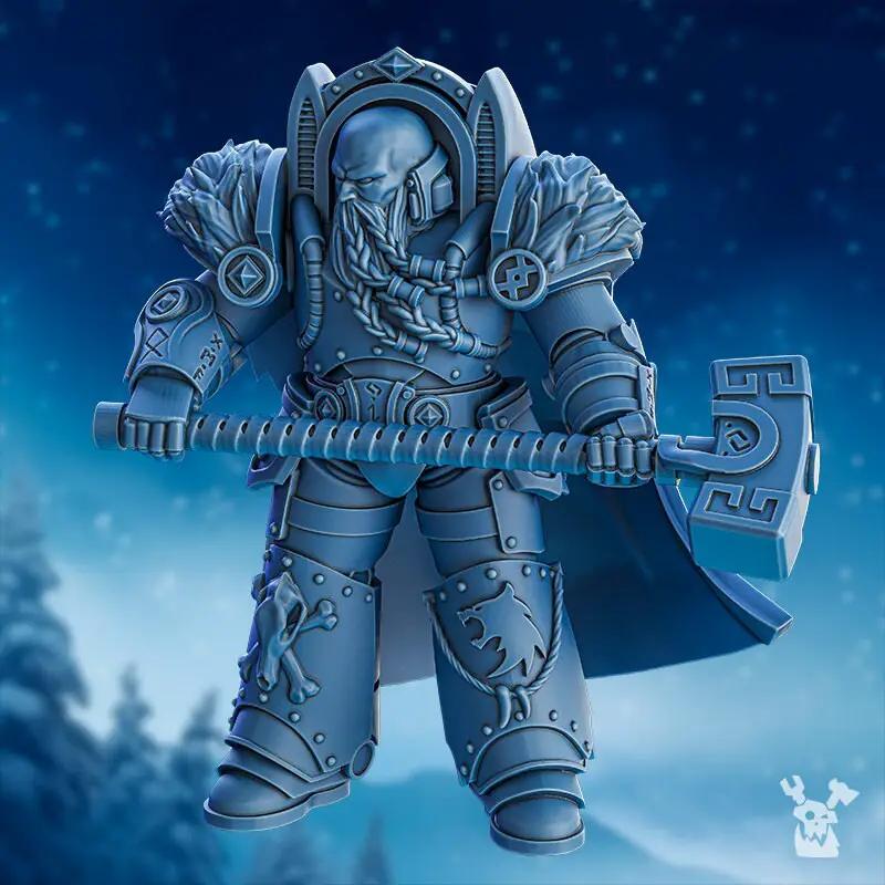 3D printed Yorr Stone Hammer model by Last Hope Miniatures for DakkaDakka Miniatures, detailed stone hammer with intricate design.