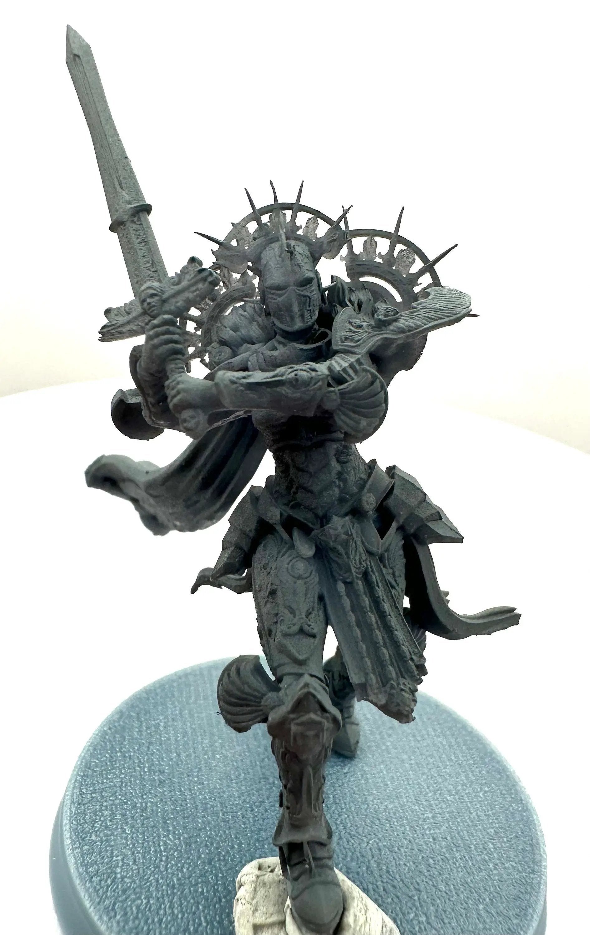 3D printed Angry Paladin model by Last Hope Miniatures, detailed 3DArtGuy miniature with armor and weapon in hand.