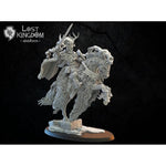 3D printed Medraut, the Knight's Shadow model by Lost Kingdom Miniatures, featuring detailed knight figure on a display base.