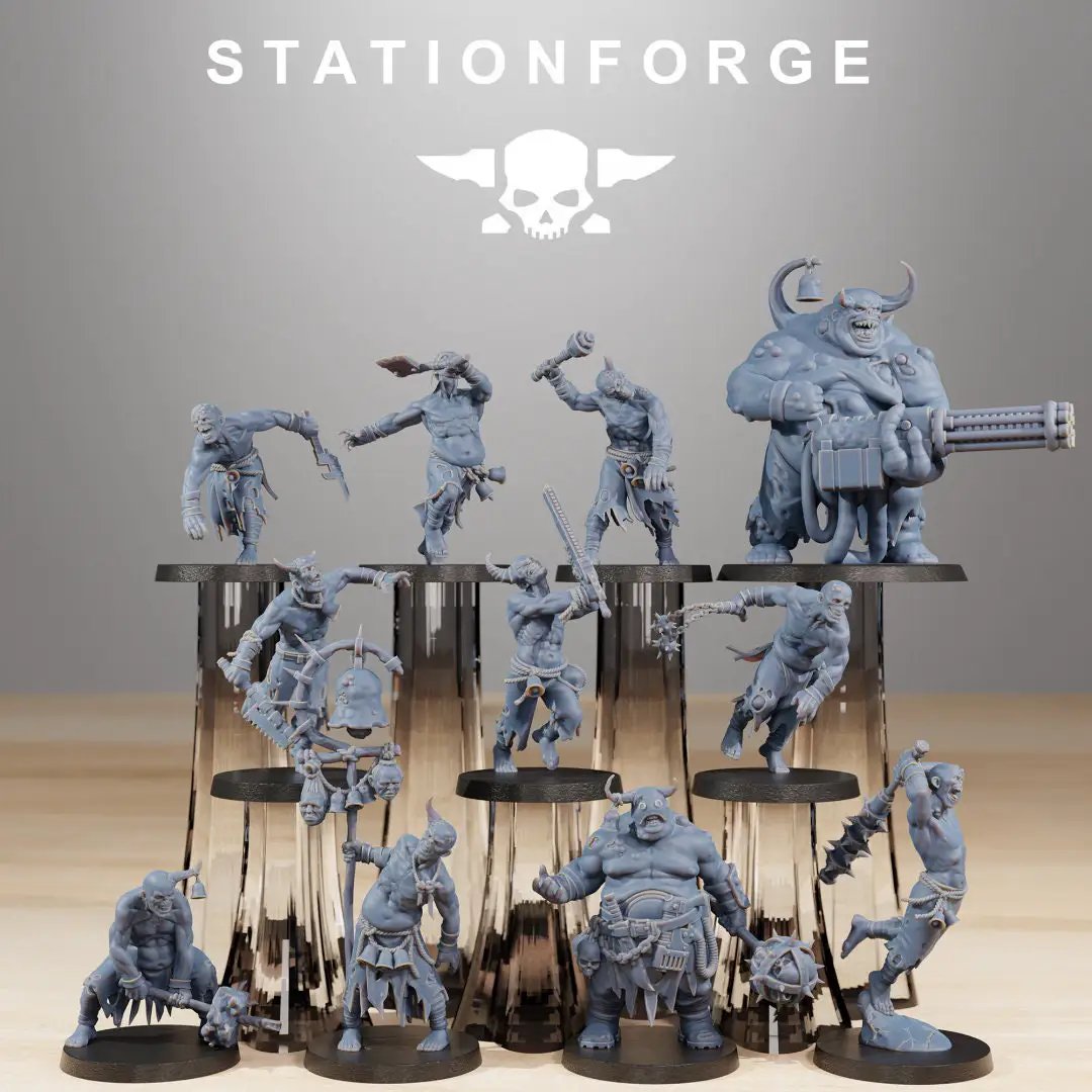 3D printed Corrupted Guard Nomads and Walkers model by Last Hope Miniatures, featuring detailed sci-fi miniatures for tabletop gaming.