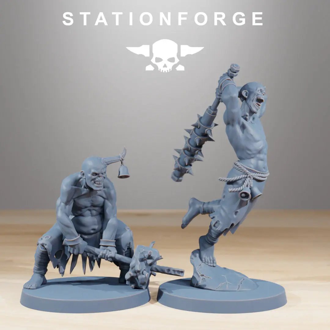3D printed Corrupted Guard Nomads and Walkers model by Last Hope Miniatures from StationForge Miniatures, detailed sci-fi miniatures.