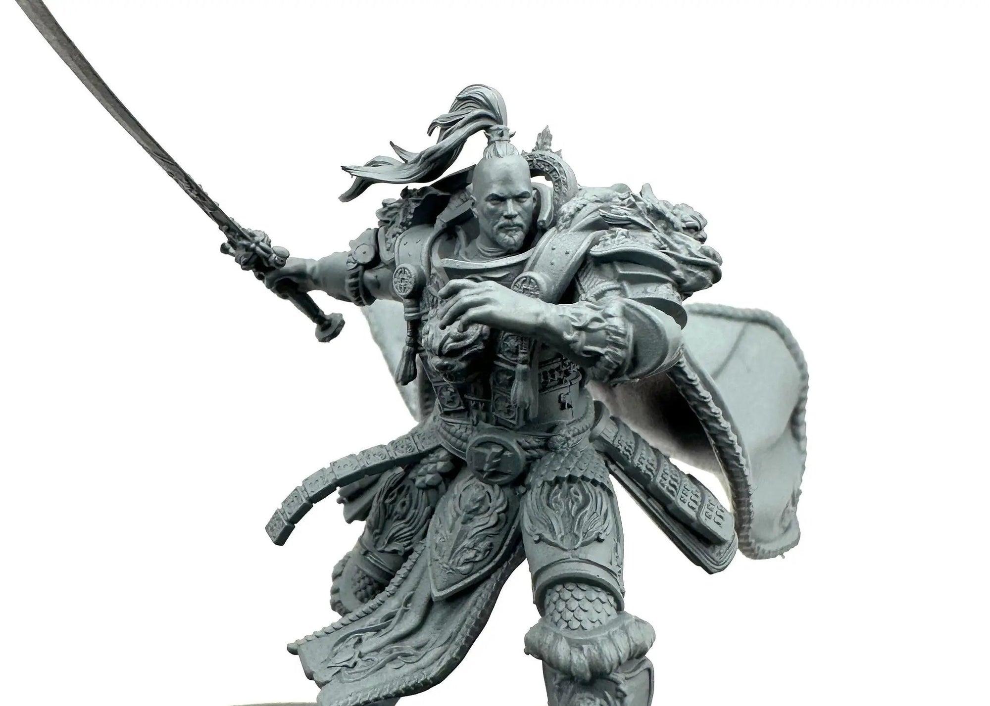 3D printed Marauder model by 3DArtGuy Miniatures, detailed sci-fi figure from Last Hope Miniatures in a dynamic pose.