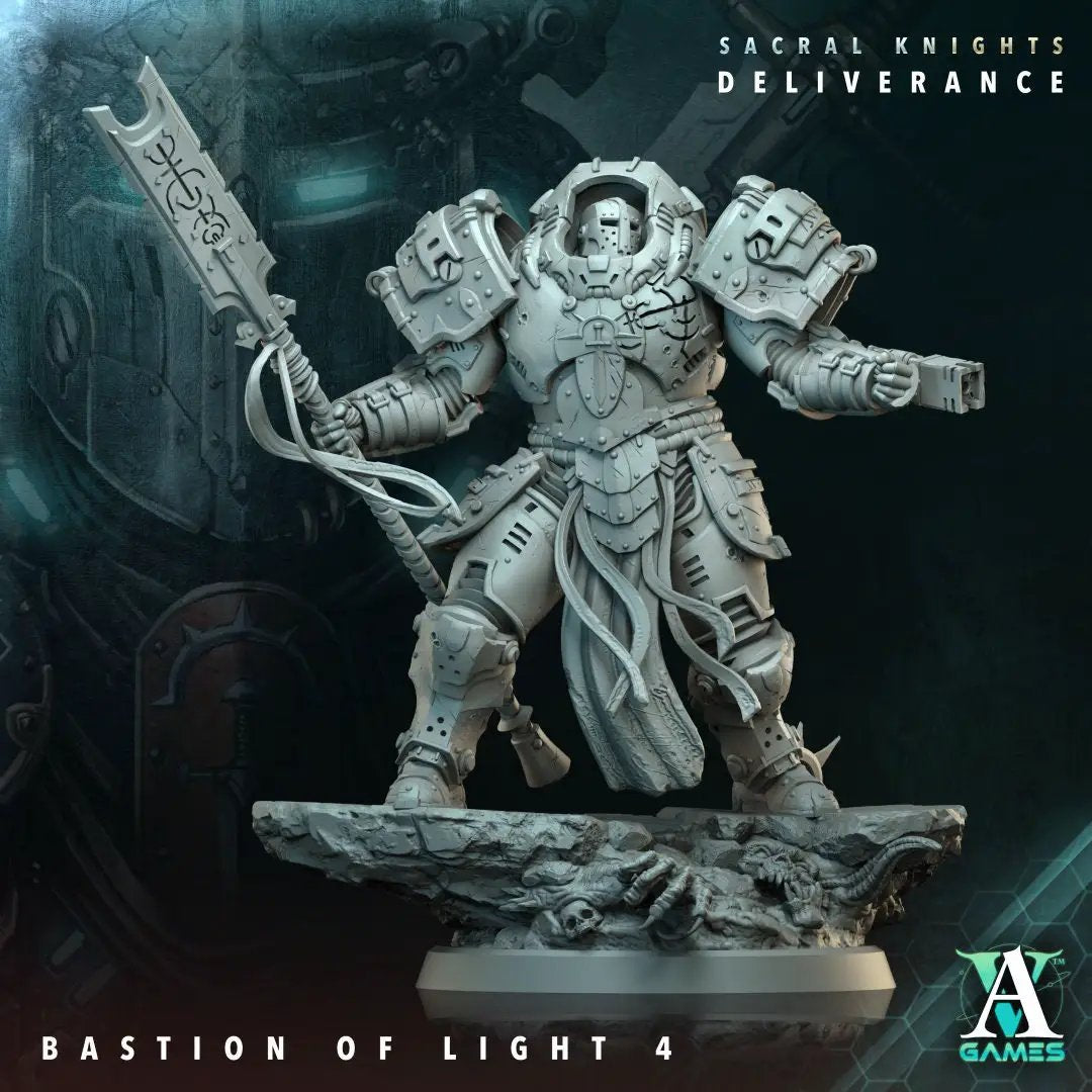 3D printed Bastion of Light model by Last Hope Miniatures for Archvillain Games, detailed fantasy tabletop gaming miniature.
