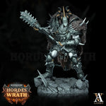 3D printed Blessed Champion of Gorkal model by Last Hope Miniatures, featuring detailed armor and weaponry from Archvillain Games.