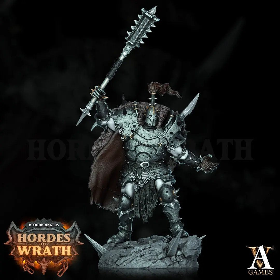 3D printed Blessed Champion of Gorkal model by Last Hope Miniatures, detailed fantasy figure from Archvillain Games.