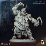 3D printed Brontal model by Last Hope Miniatures, detailed miniature figure from Archvillain Games for tabletop gaming.