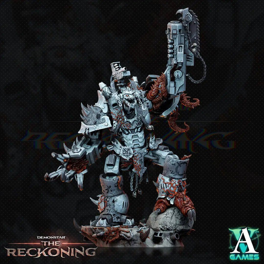 3D printed Chaosbred Devastators model by Last Hope Miniatures, detailed sci-fi figures with menacing armored designs.