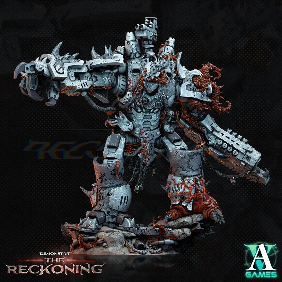 3D printed Chaosbred Devastators model by Last Hope Miniatures, featuring detailed sculpting and intricate design elements.