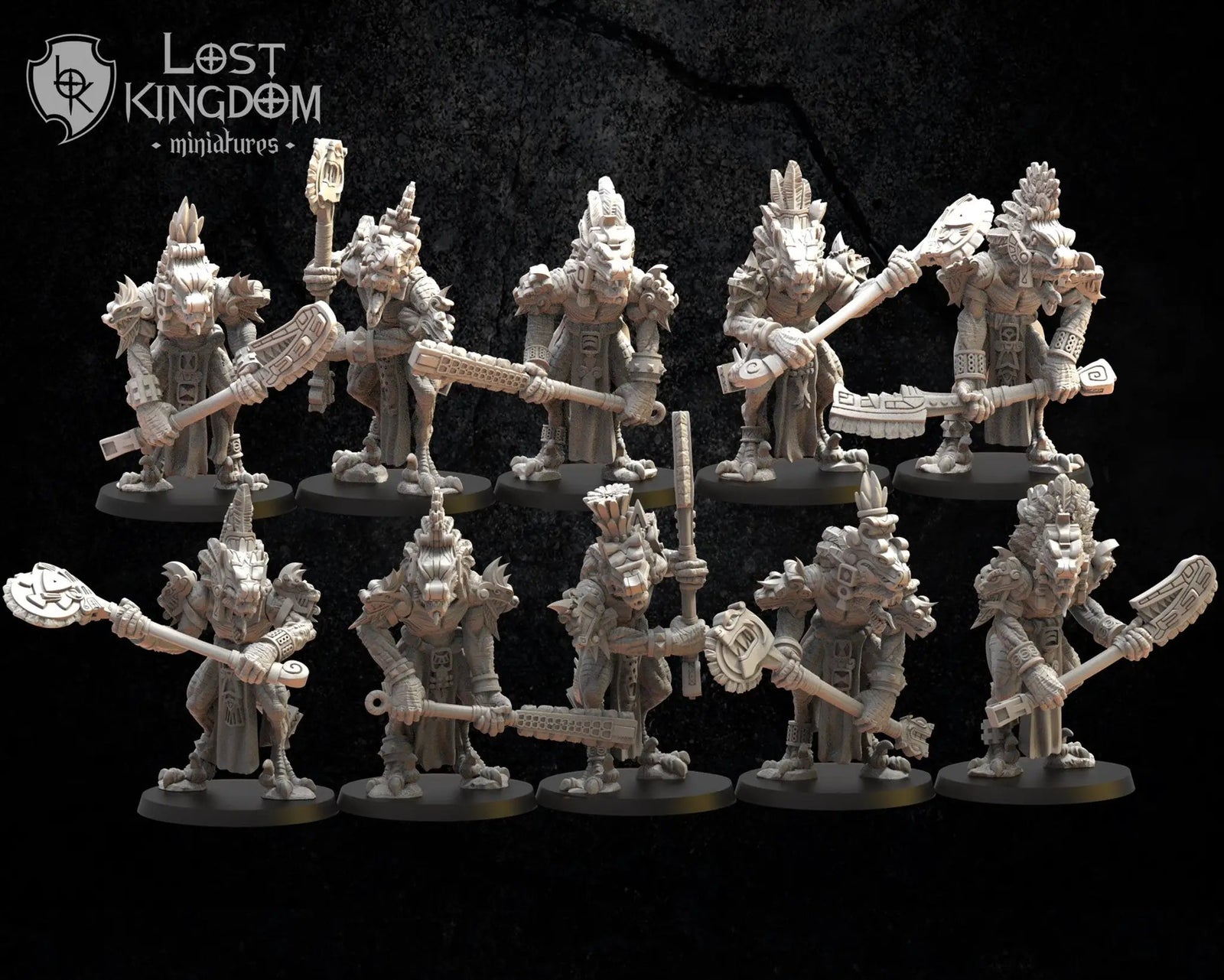 3D printed Coat Guard model by Last Hope Miniatures, part of Lost Kingdom Miniatures, shown in detailed close-up.