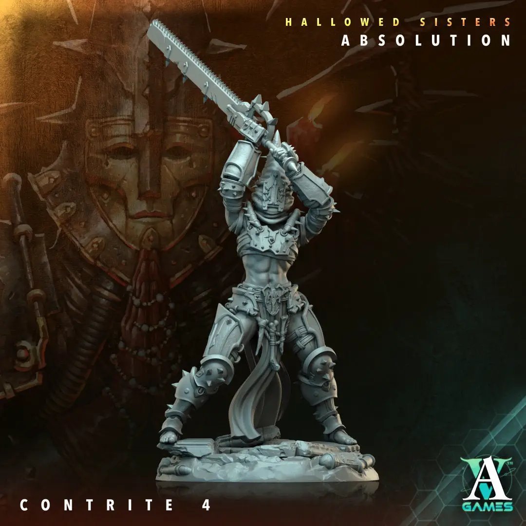 3D printed Contrite model by Last Hope Miniatures for Archvillain Games, detailed sci-fi character figure.