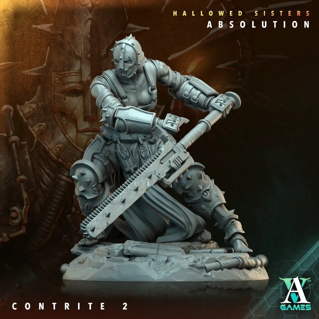 3D printed Contrite model by Last Hope Miniatures for Archvillain Games, detailed miniature figure with intricate design.