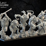3D printed Cowabunga Ayotl Squad x5 miniature models by Lost Kingdom Miniatures, detailed fantasy figures for tabletop gaming.