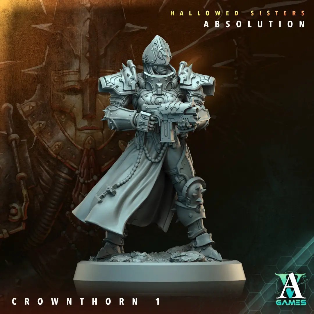3D printed Crownthorn model by Last Hope Miniatures, detailed fantasy creature figure from Archvillain Games.